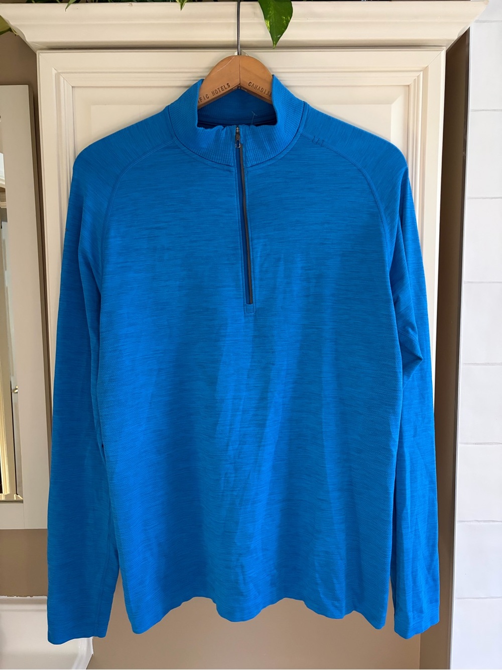 Lululemon Metal Vent Tech Quarter Zip Sweatshirt Mens Large Blue Athleisure